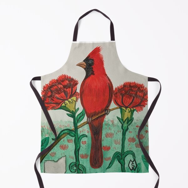 Item preview, Ohio state bird and flower, the cardinal and red carnation designed and sold by Matt Starr Fine Art .