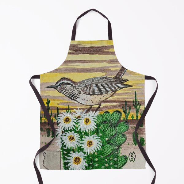 Item preview, Arizona state bird and flower, the cactus wren and saguaro cactus flower designed and sold by Matt Starr Fine Art .