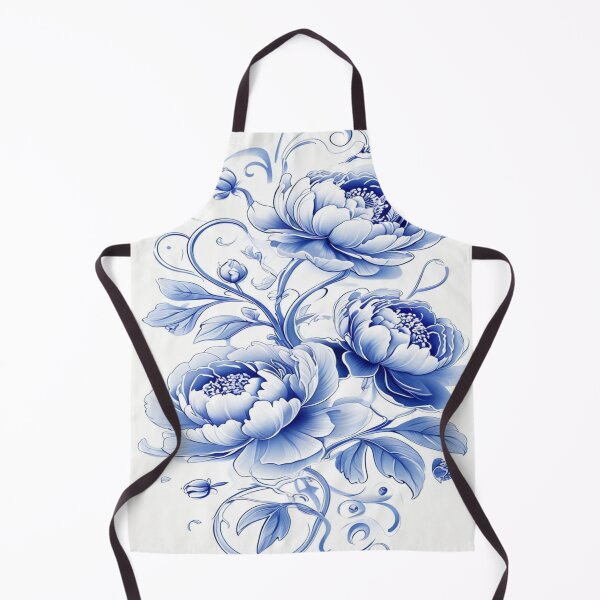 Artikelvorschau, Blumenmuster in beruhigendem Blau entworfen und verkauft von saly55887.
