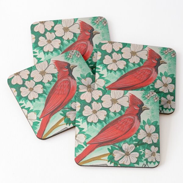 Item preview, North Carolina state bird and flower, the cardinal and dogwood designed and sold by Matt Starr Fine Art .