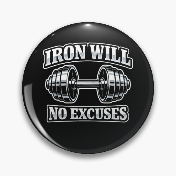 Item preview, Iron Will No Excuses – Hardcore Gym Motivation Design designed and sold by wanado.