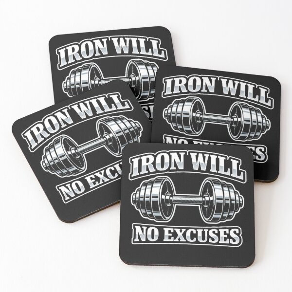 Item preview, Iron Will No Excuses – Hardcore Gym Motivation Design designed and sold by wanado.
