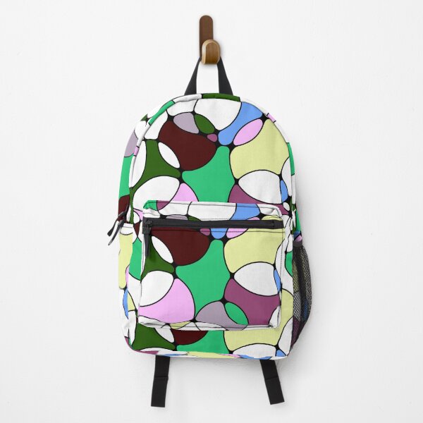 Item preview, Neurographic Joy Abstract Overlapping Shapes Green Plum Blue Yellow designed and sold by thecolorbirdie.