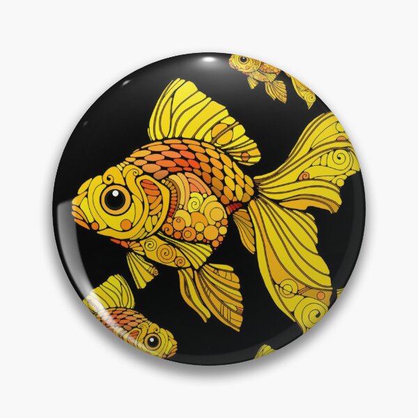 Item preview, Fanciful Goldfish on Black Background designed and sold by ChrisK712.