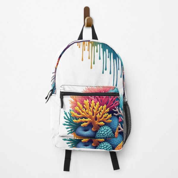 Item preview, Vibrant Coral Reef Paint Drip Art designed and sold by Posiheal26.