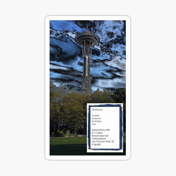 Space Needle - Poet's Ice - Poem Sticker