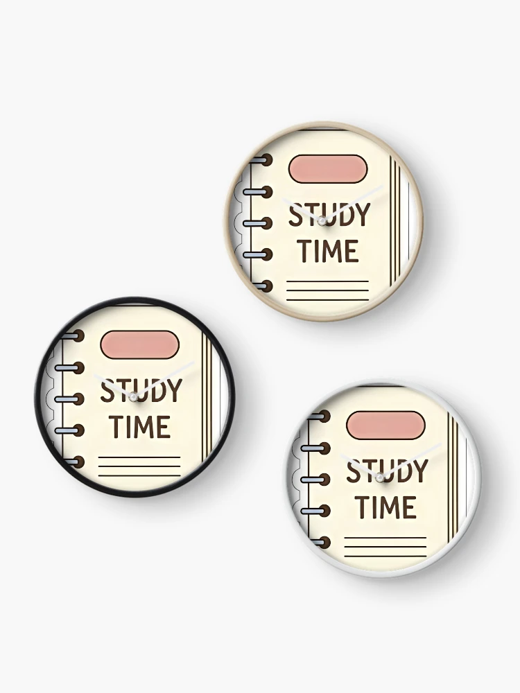 Thumbnail 3 of 4, Clock, Study Time Notebook Sticker designed and sold by polamaged.