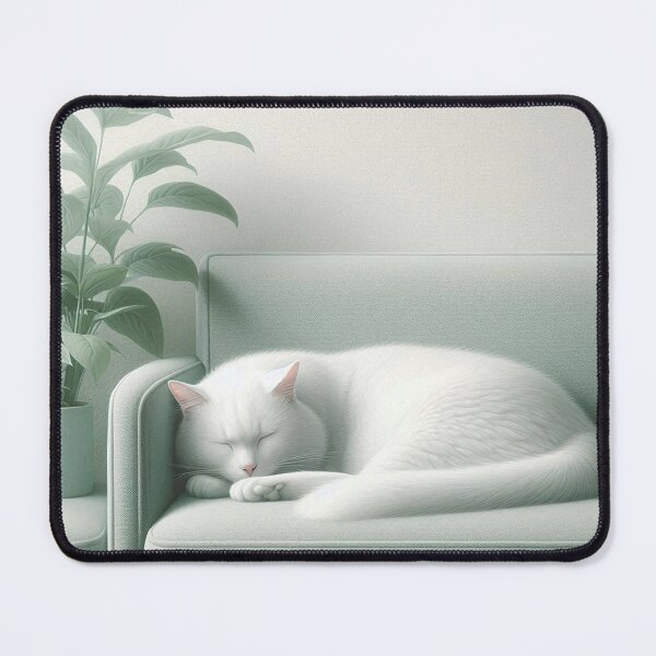 Item preview, WHITE CAT SLEEPING designed and sold by GMICHAELSF.