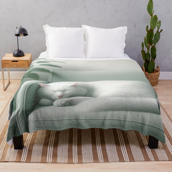Item preview, WHITE CAT SLEEPING designed and sold by GMICHAELSF.