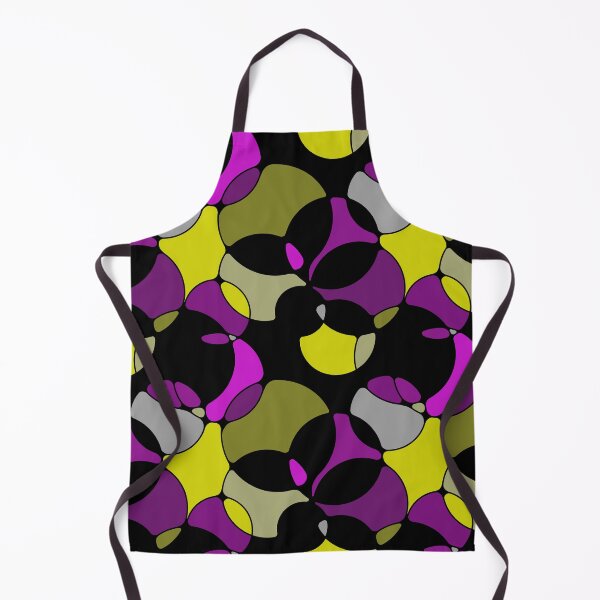 Item preview, Neurographic Joy Abstract Overlapping Shapes Magenta Lemon Yellow Purple Black designed and sold by thecolorbirdie.