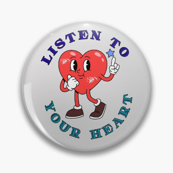 Item preview, Listen to Your Heart Retro Cartoon Edition designed and sold by ValeriValera.