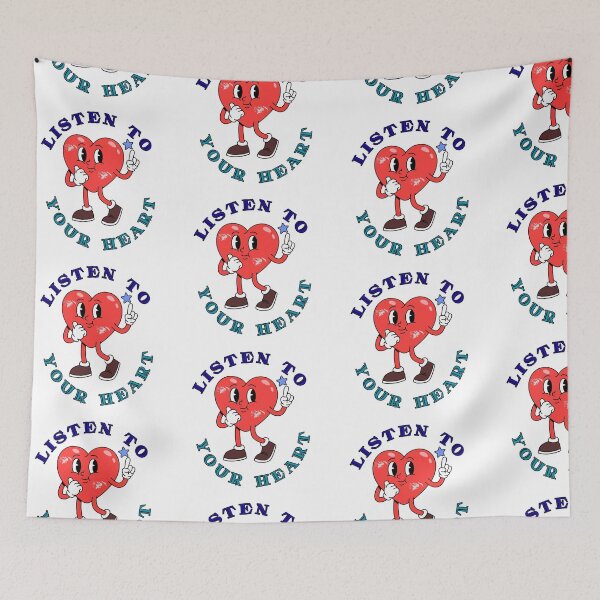 Item preview, Listen to Your Heart Retro Cartoon Edition designed and sold by ValeriValera.
