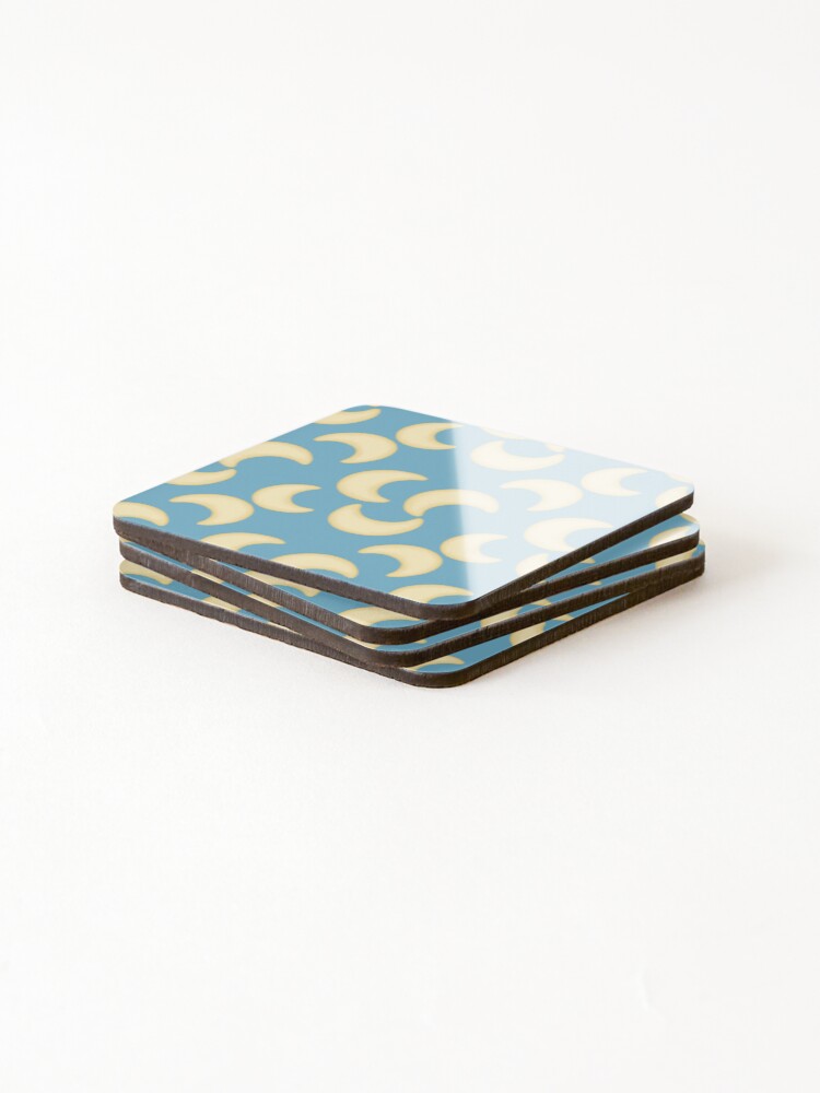 Thumbnail 4 of 5, Coasters (Set of 4), Soft Moon Pattern designed and sold by DigiCrossing.
