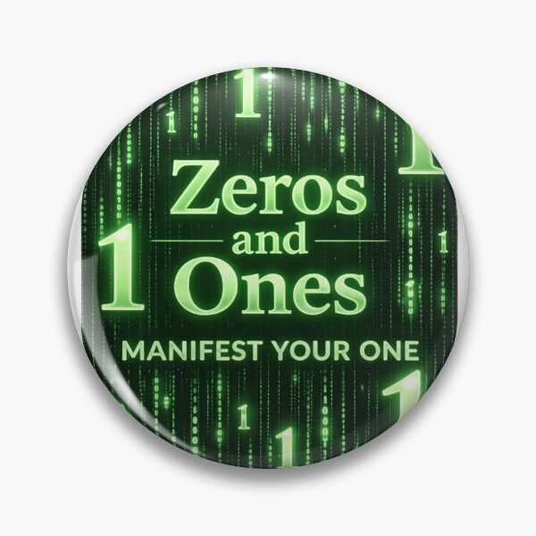 Item preview, Zeros and Ones — Manifest Your One Dog Tag Sticker designed and sold by Fuskiss.