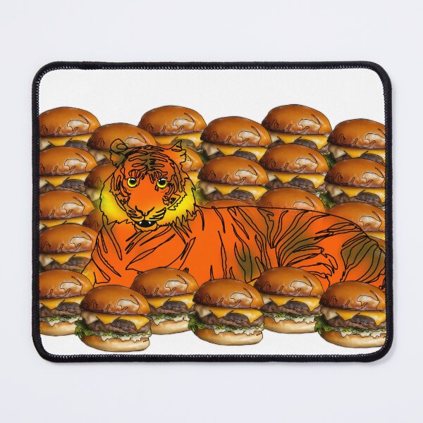 Item preview, Auburn the Tiger With Cheeseburger wall– animalz designed and sold by Ashley’sAnimalz.