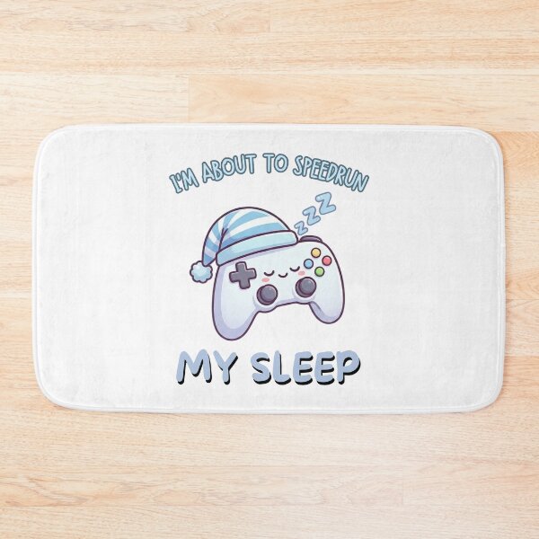Item preview, I'm About to Speedrun My Sleep – Cute Sleeping Gamer Art designed and sold by PHRASEandSTYLE.