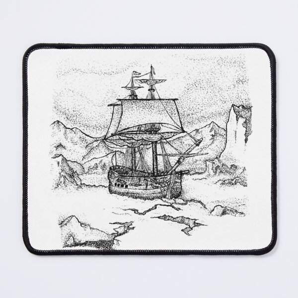 Item preview, Pointillist Tall Ship in Arctic Waters designed and sold by wbhny.