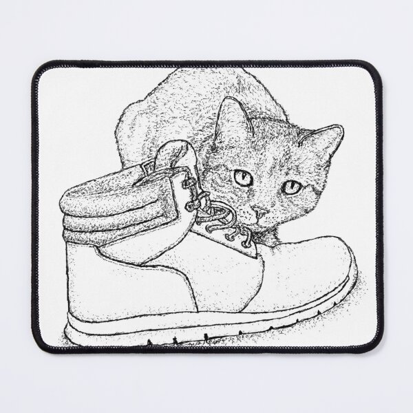 Item preview, If I Fits I Sits: Detailed Pen and Ink Cat Illustration designed and sold by wbhny.