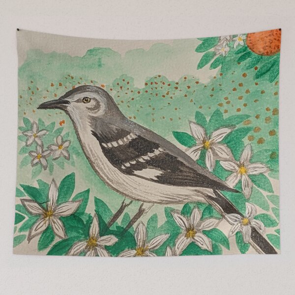 Item preview, Florida state bird and flower, the mockingbird and orange blossom  designed and sold by Matt Starr Fine Art .