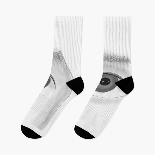 Item preview, Eyes in love simple handmade illustration black and white  designed and sold by ArtDamaskin.