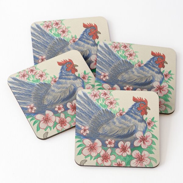 Item preview, Delaware state bird and flower, the blue hen and peach blossom  designed and sold by Matt Starr Fine Art .