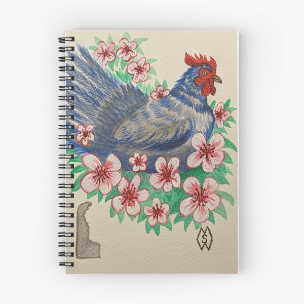 Item preview, Delaware state bird and flower, the blue hen and peach blossom  designed and sold by Matt Starr Fine Art .