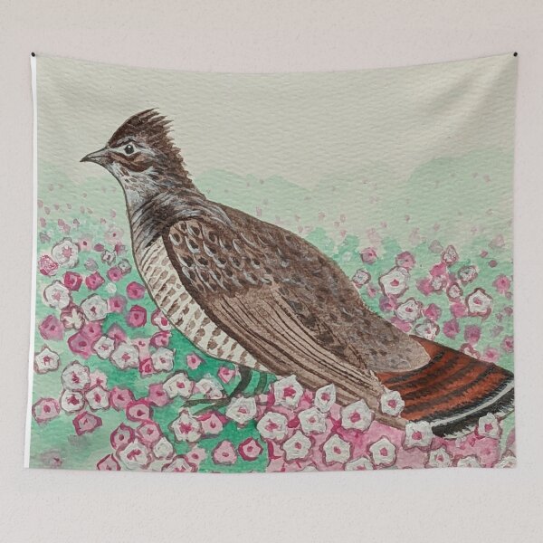 Item preview, Pennsylvania state bird & flower, the ruffed grouse and mountain laurel  designed and sold by Matt Starr Fine Art .
