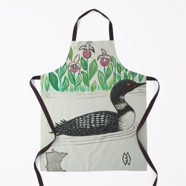 Item preview, Minnesota state bird & flower, the loon and pink-and-white lady's slipper  designed and sold by Matt Starr Fine Art .
