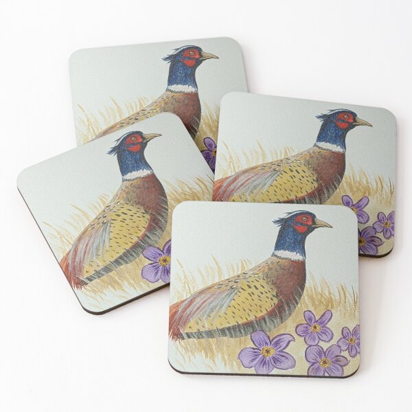 Item preview, South Dakota state bird & flower, the ring-necked pheasant and American pasque designed and sold by Matt Starr Fine Art .