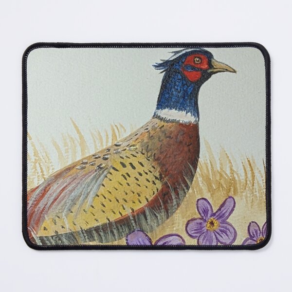 Item preview, South Dakota state bird & flower, the ring-necked pheasant and American pasque designed and sold by Matt Starr Fine Art .