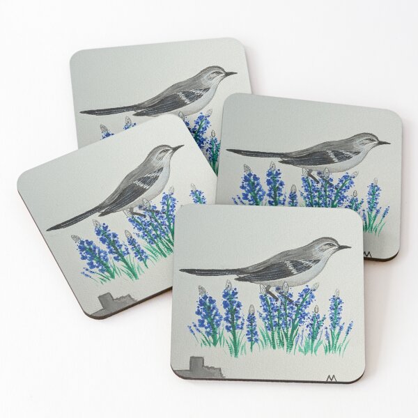 Item preview, Texas state bird & flower, the mockingbird and bluebonnet  designed and sold by Matt Starr Fine Art .