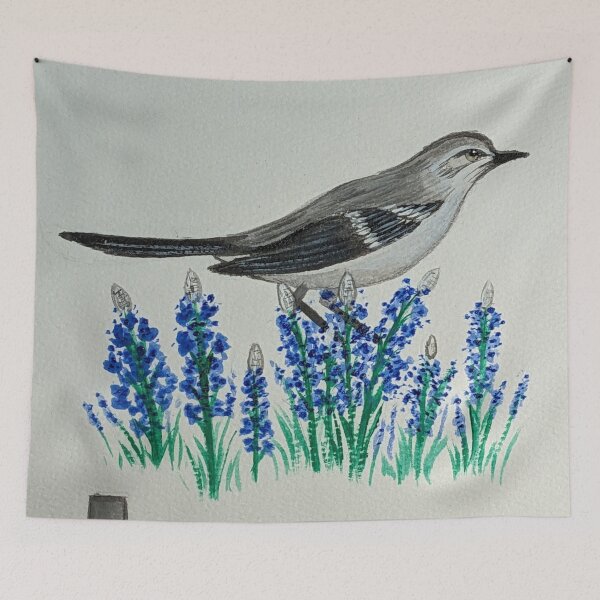 Item preview, Texas state bird & flower, the mockingbird and bluebonnet  designed and sold by Matt Starr Fine Art .