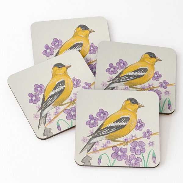 Item preview, New Jersey state bird & flower, the goldfinch and violet designed and sold by Matt Starr Fine Art .