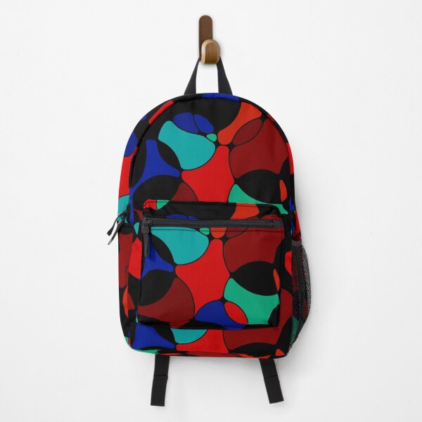 Item preview, Neurographic Joy Abstract Overlapping Shapes Black Red Blue Green designed and sold by thecolorbirdie.