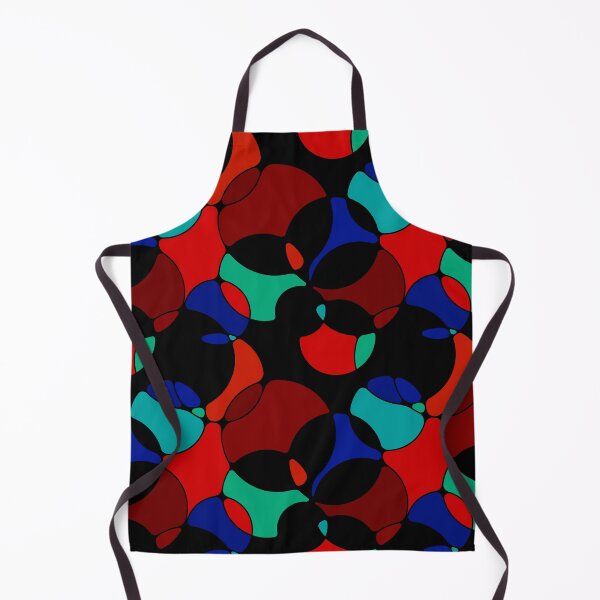Item preview, Neurographic Joy Abstract Overlapping Shapes Black Red Blue Green designed and sold by thecolorbirdie.