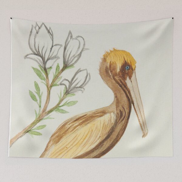 Item preview, Louisiana state bird & flower, the pelican and magnolia designed and sold by Matt Starr Fine Art .
