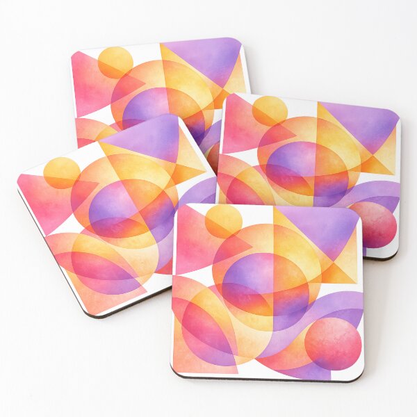 Item preview, Sunset Abstract Geometric Gradient - Modern Shapes Design designed and sold by SheebRock.