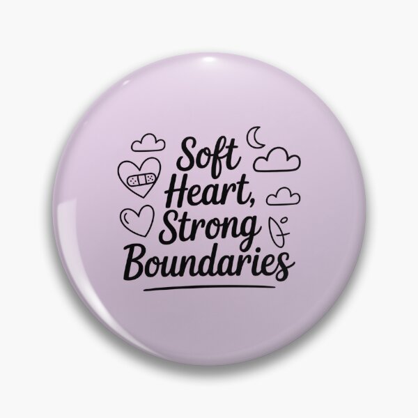 Item preview, Soft Heart, Strong Boundaries – Pastel Self-Love Quote Design designed and sold by teevraa.
