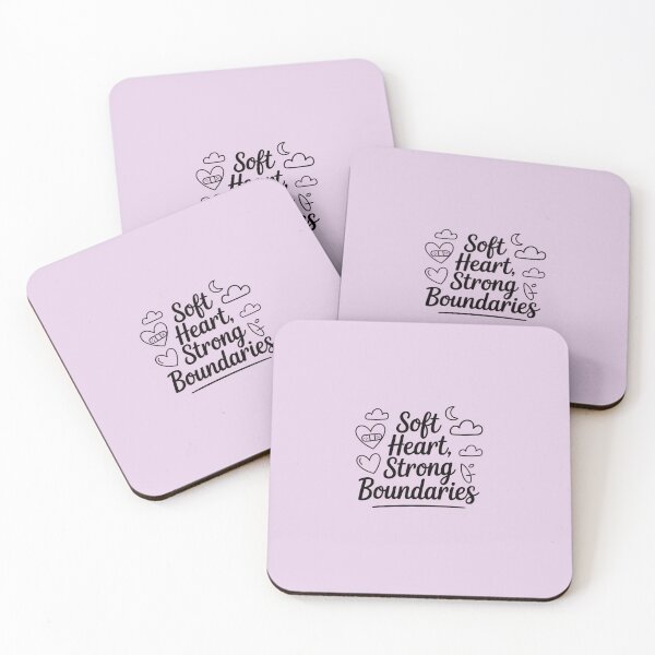 Item preview, Soft Heart, Strong Boundaries – Pastel Self-Love Quote Design designed and sold by teevraa.