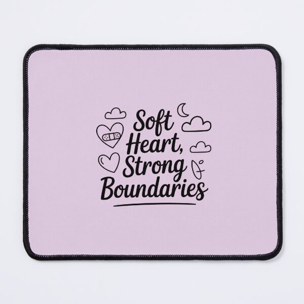 Item preview, Soft Heart, Strong Boundaries – Pastel Self-Love Quote Design designed and sold by teevraa.