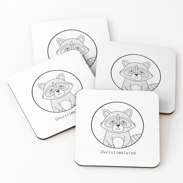 Item preview, Overstimulated Raccoon – Burnout Mood  designed and sold by sillyweas.