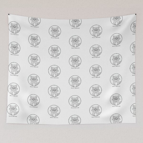 Item preview, Overstimulated Raccoon – Burnout Mood  designed and sold by sillyweas.