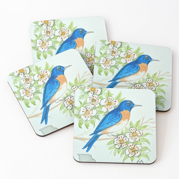 Item preview, Missouri state bird & flower, the eastern bluebird and hawthorn  designed and sold by Matt Starr Fine Art .
