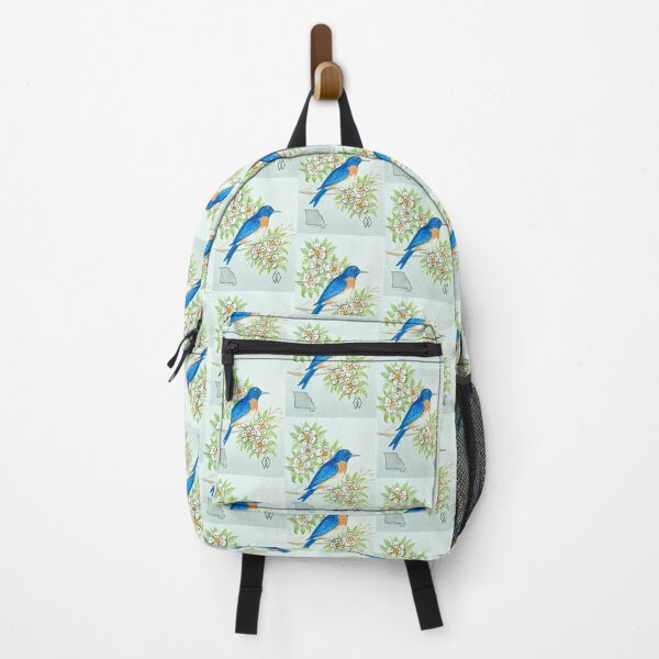 Item preview, Missouri state bird & flower, the eastern bluebird and hawthorn designed and sold by Matt Starr Fine Art .