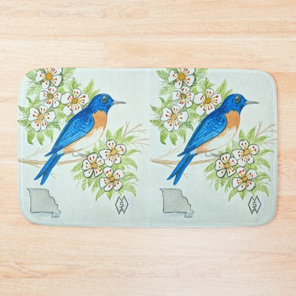 Item preview, Missouri state bird & flower, the eastern bluebird and hawthorn  designed and sold by Matt Starr Fine Art .
