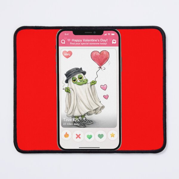 Item preview, Cute Dragon on Dating App – Valentine’s Day Love Illustration designed and sold by Bella Kiwi Art.