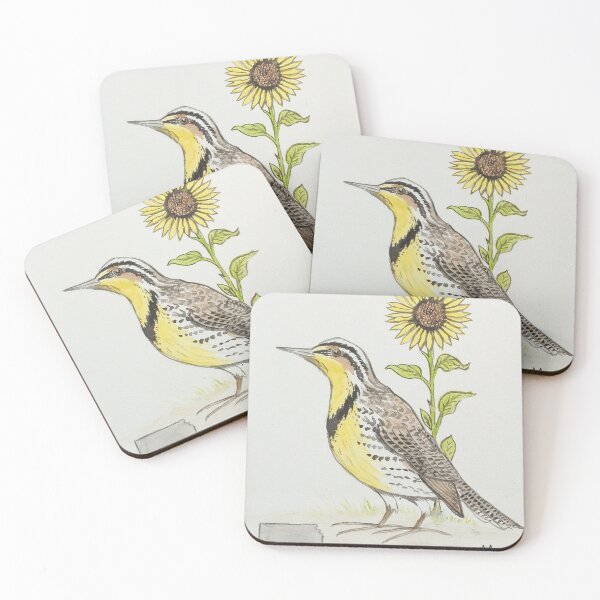 Item preview, Kansas state bird & flower, the western meadowlark & sunflower  designed and sold by Matt Starr Fine Art .