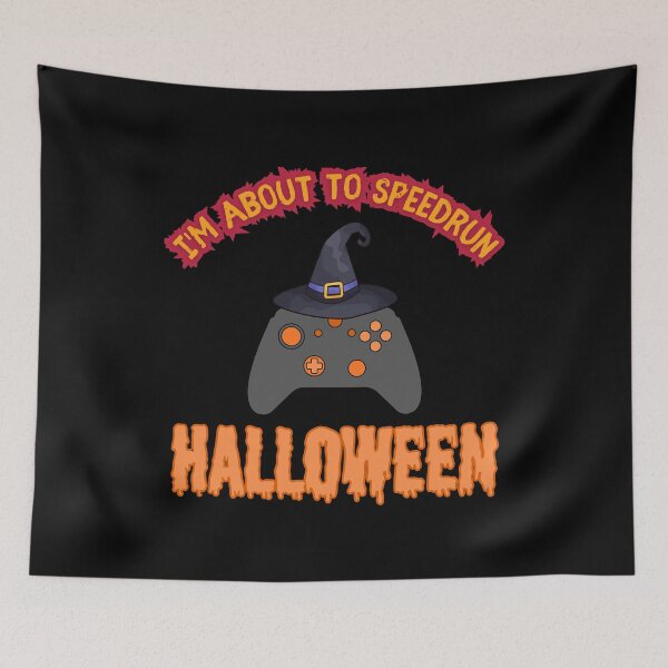Item preview, I'm About to Speedrun Halloween – Spooky Gamer Controller Art designed and sold by PHRASEandSTYLE.