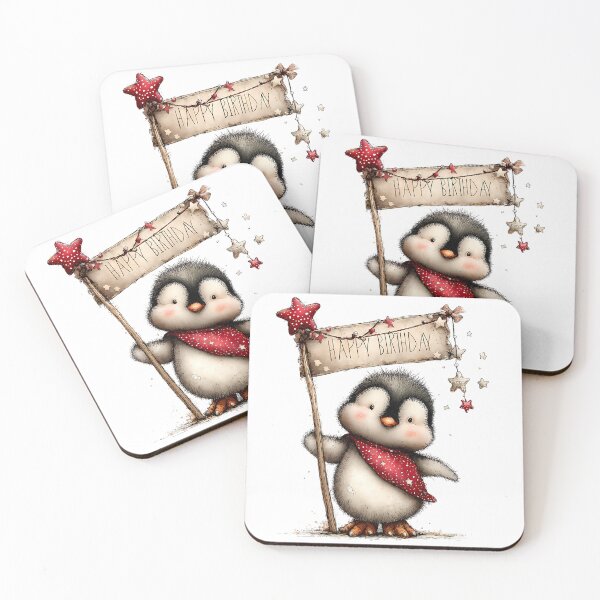 Item preview, happy birthday- cute penguin! designed and sold by fribabywonder.