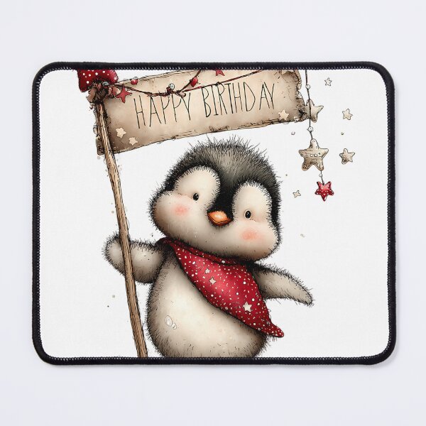 Item preview, happy birthday- cute penguin! designed and sold by fribabywonder.